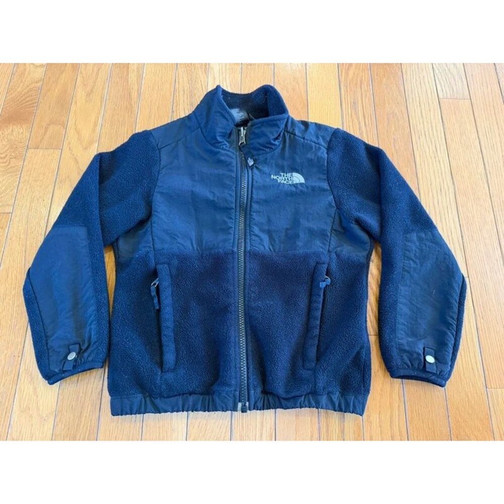 The North Face Denali Fleece Full Zip Jacket Black Girls XXS Sz 5